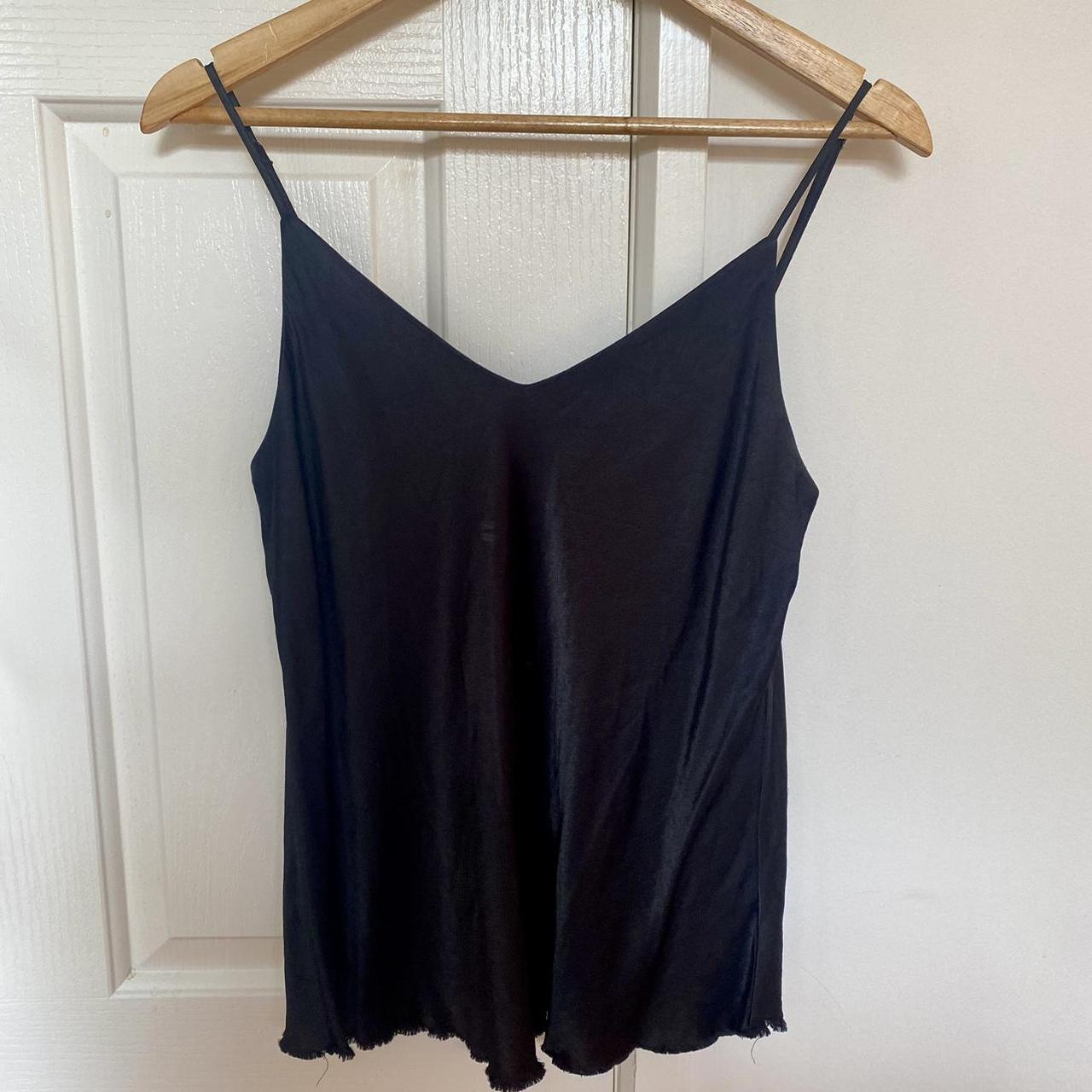 SPORTSGIRL black strappy satin look top with... - Depop