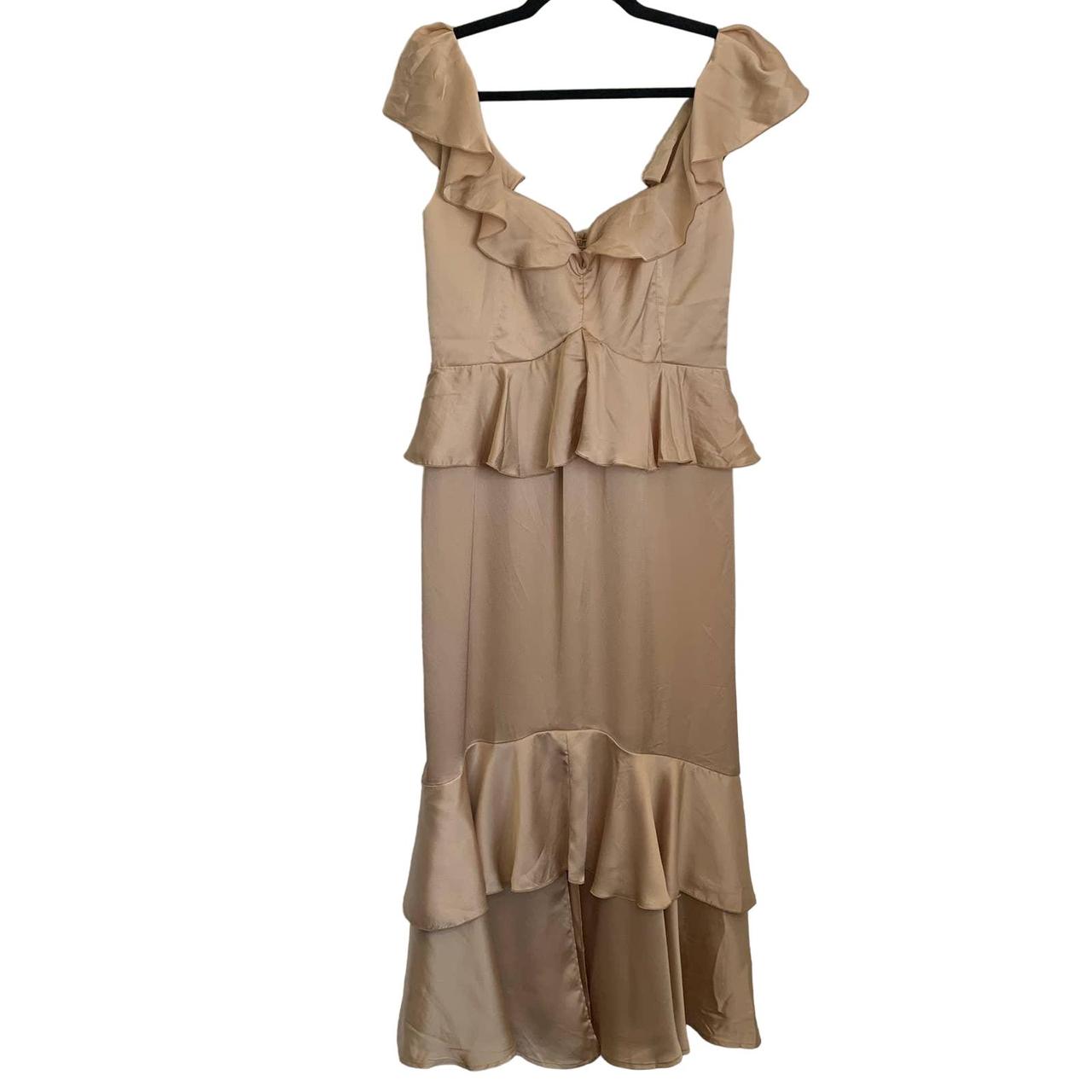 Tan clearance ruffle dress