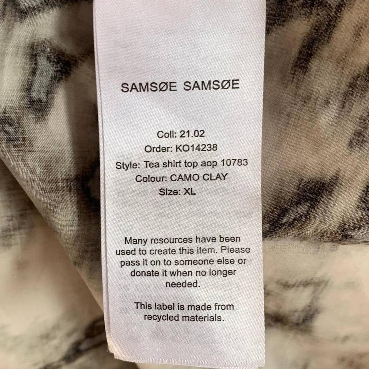 NWT Samsoe newest Samsoe Tea Shirt Top in Camo Clay