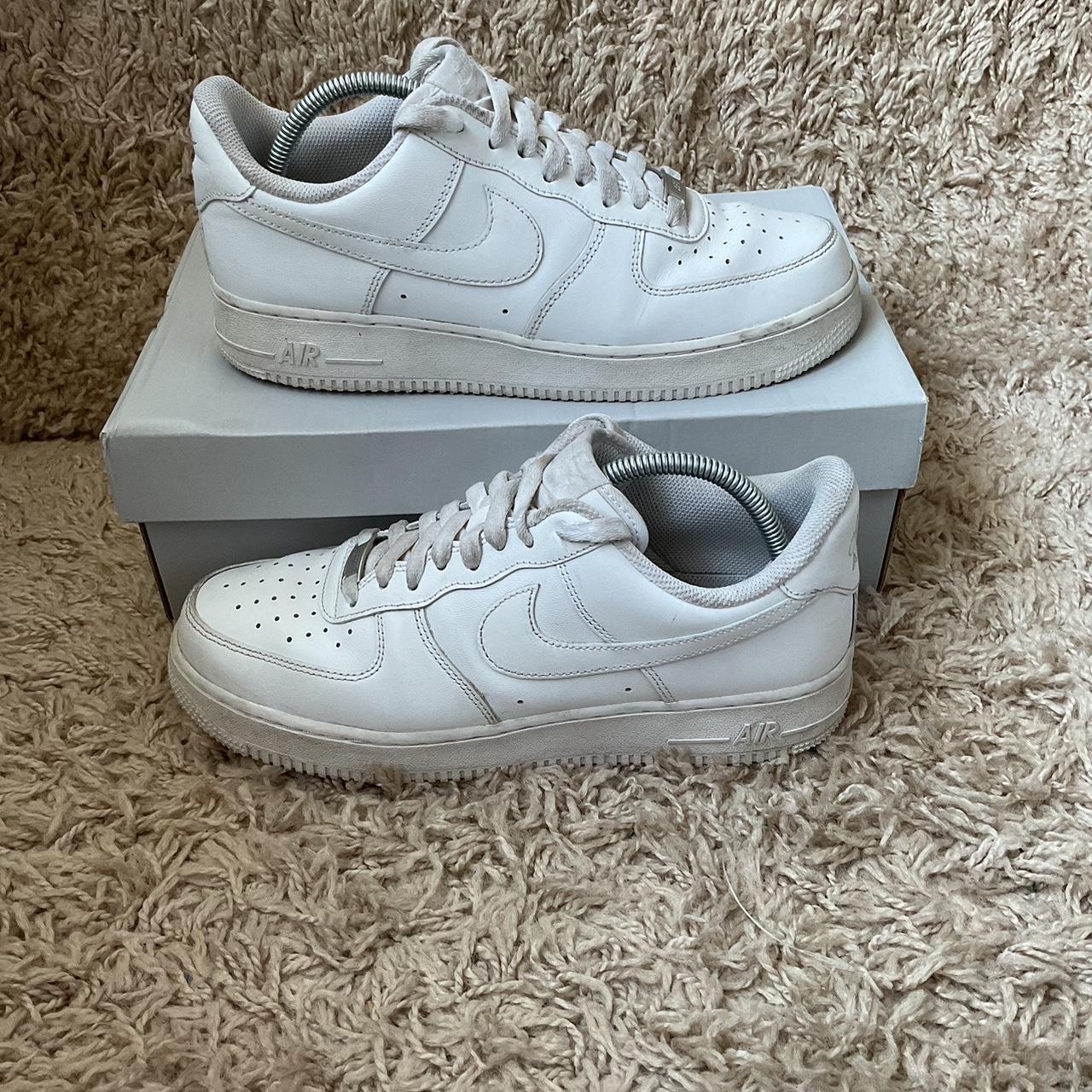 Nike Air Force 1 Triple White Uk 8 Used But In - Depop