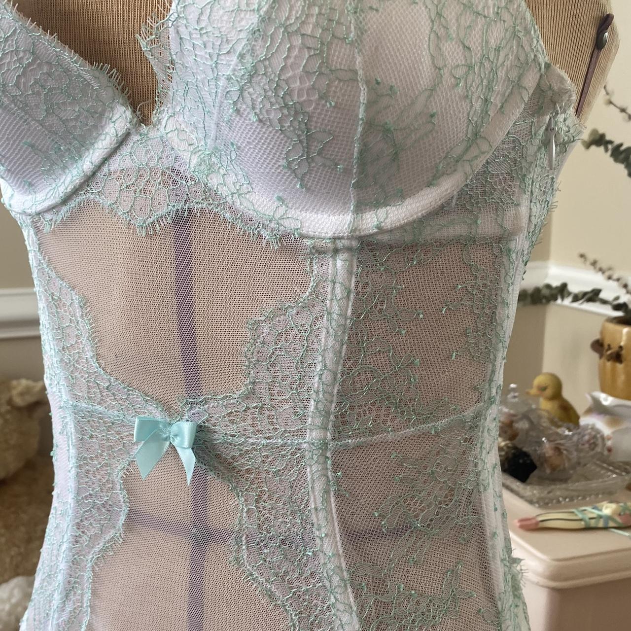 Blue bra-corset - Depop