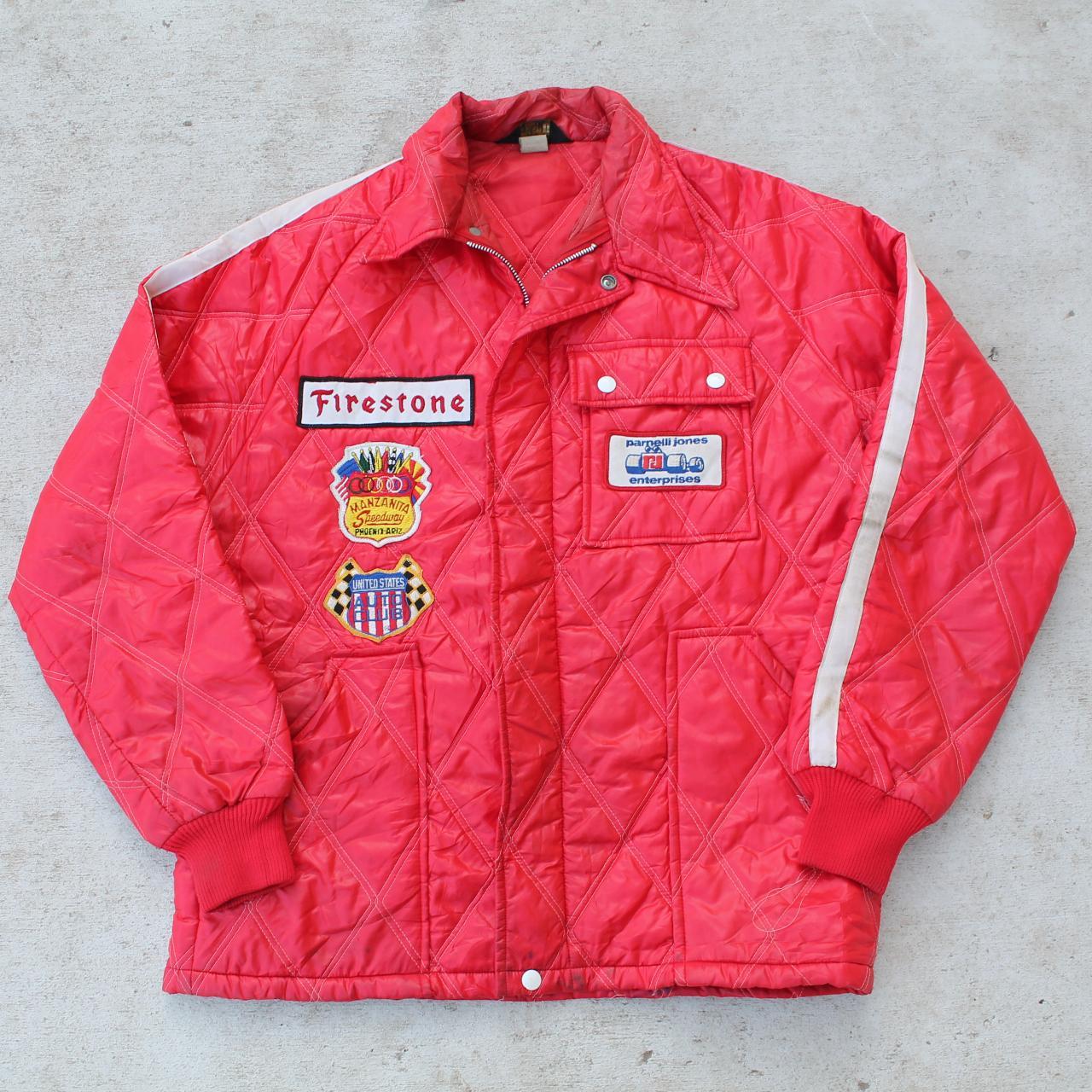 Vintage 70s Red Racing Jacket Racing jacket with... - Depop