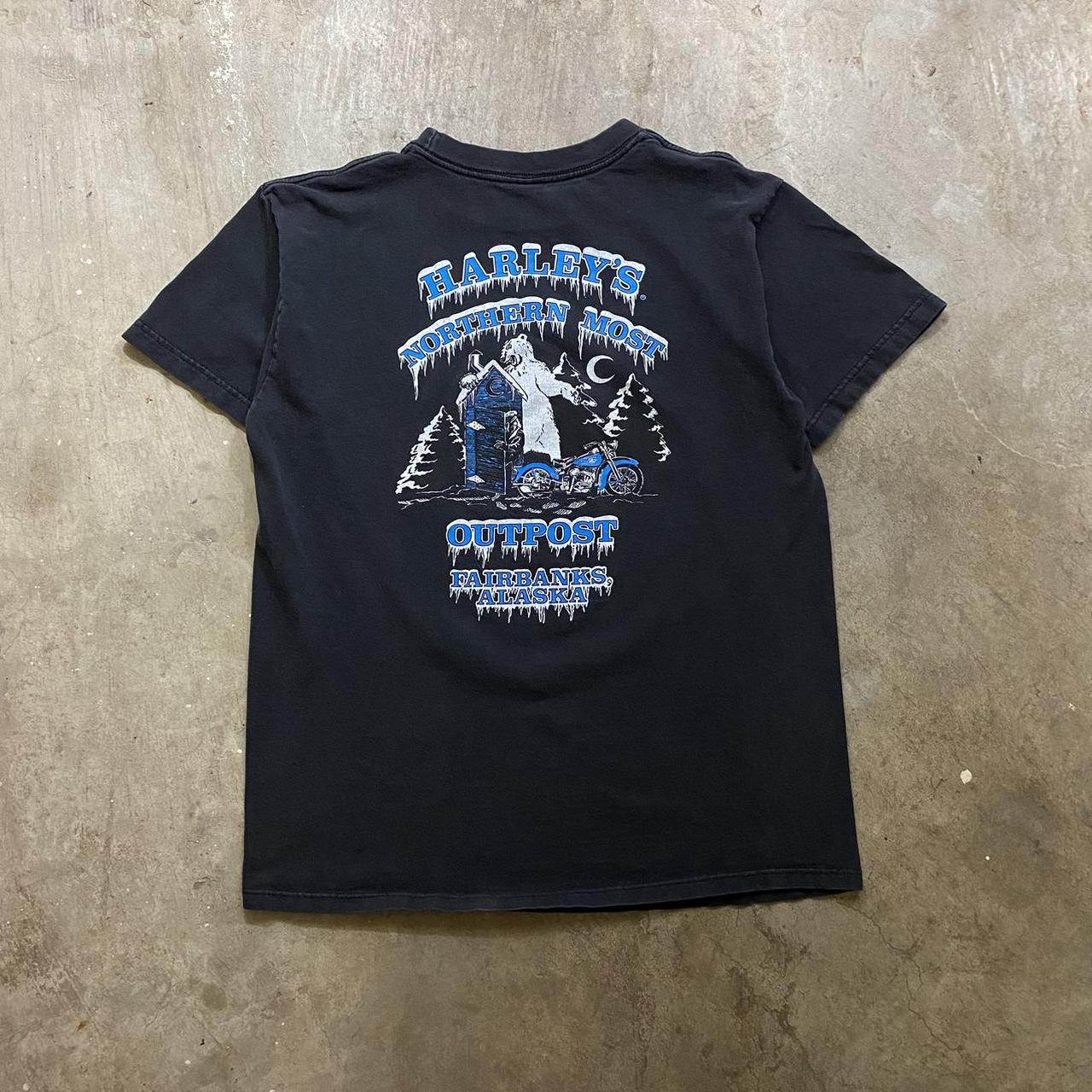 Y2K Harley Davidson Alaska Tee MEASUREMENTS: CHEST:... - Depop