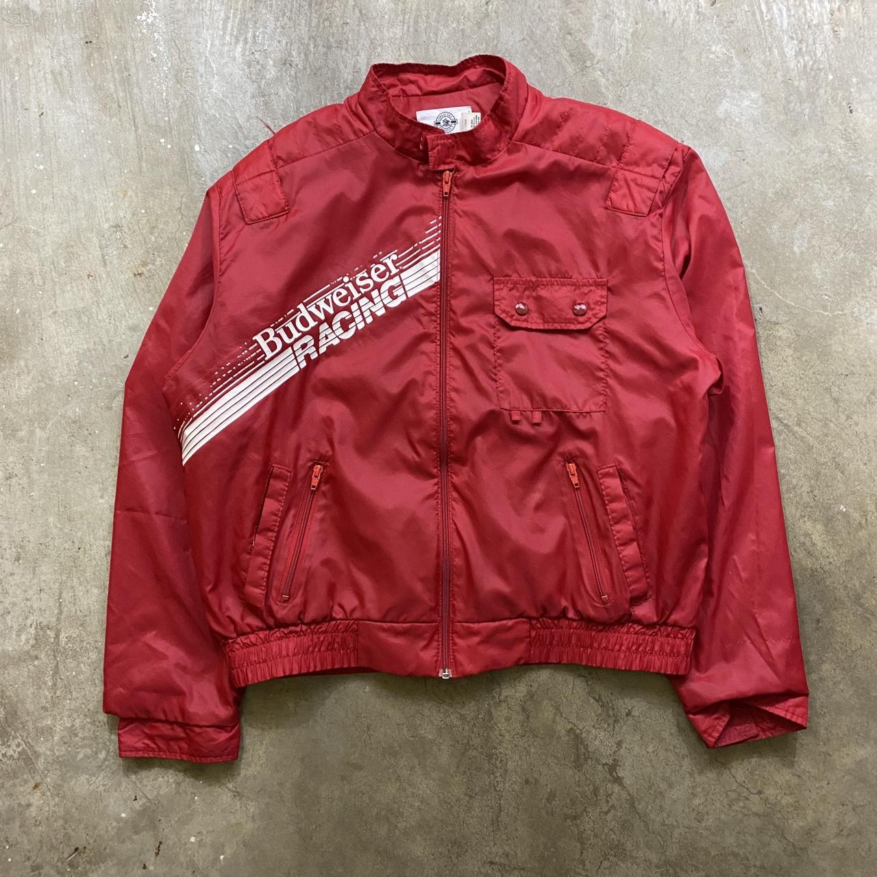 Vintage 80s Budweiser Racing... - Depop