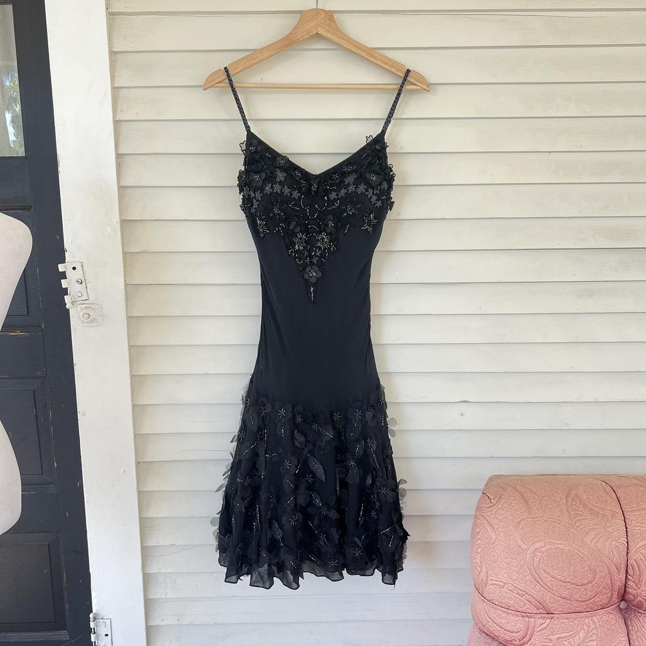 Glam Y2K Sue wong side 4 beaded cocktail dress.... - Depop