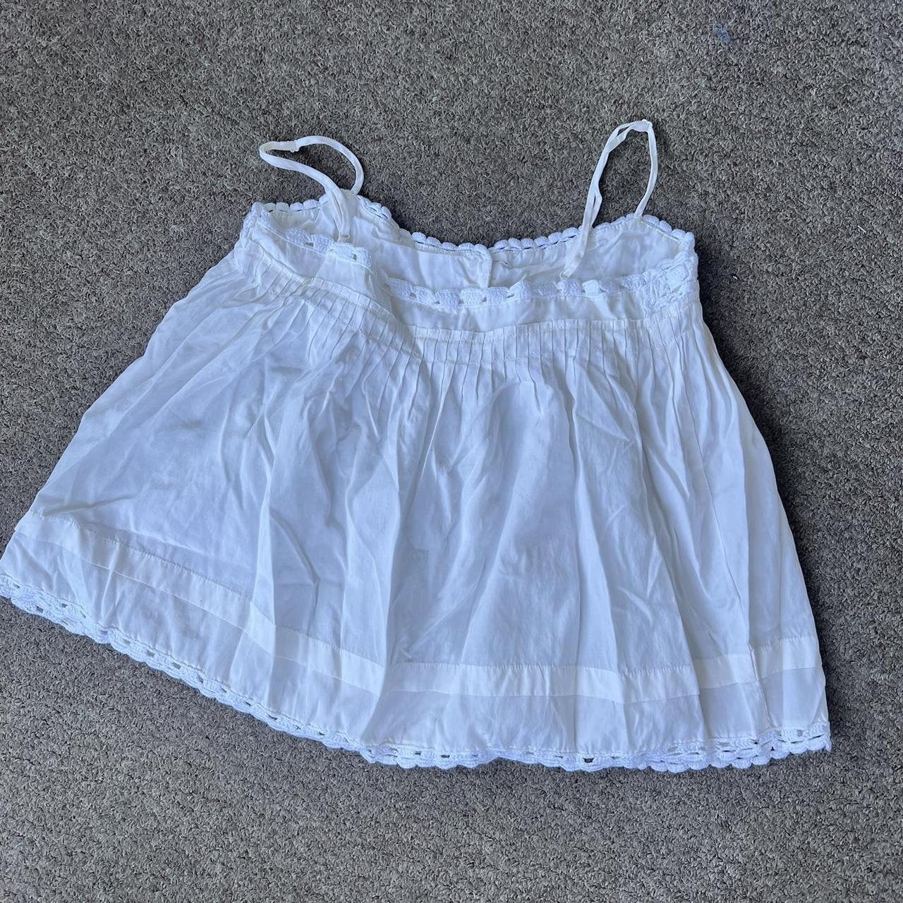Adorable white babydoll cami top 🐣 Very coquette,... - Depop