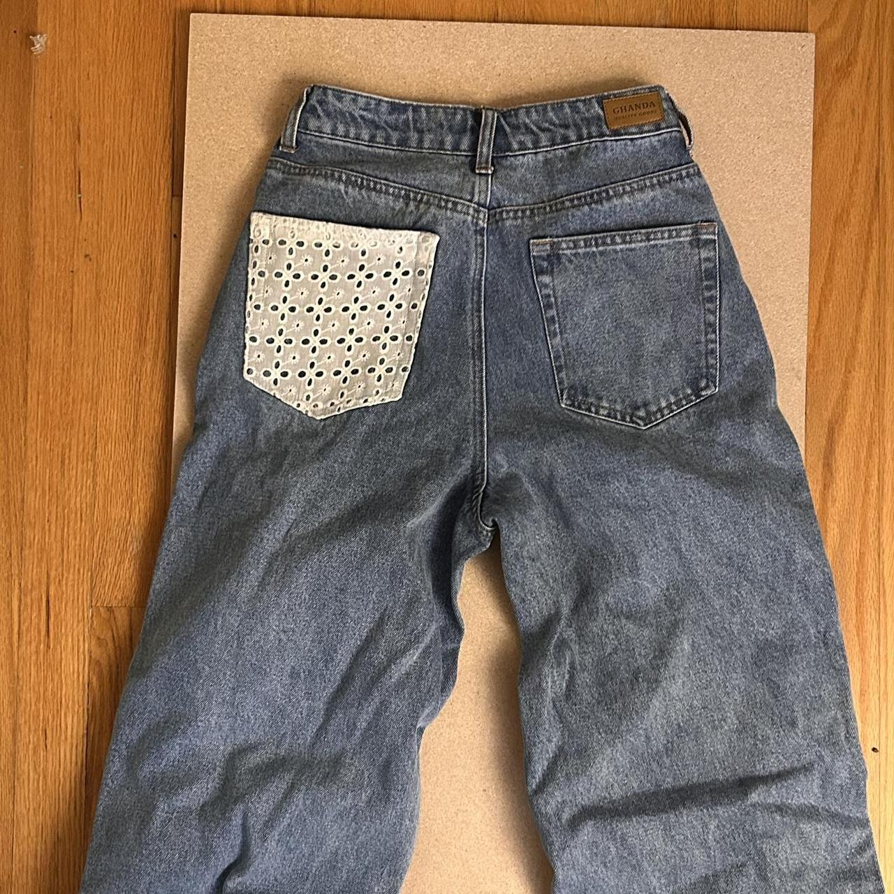 ghanda patchwork jeans in a size AU 8 (U.S. 4), only... Depop