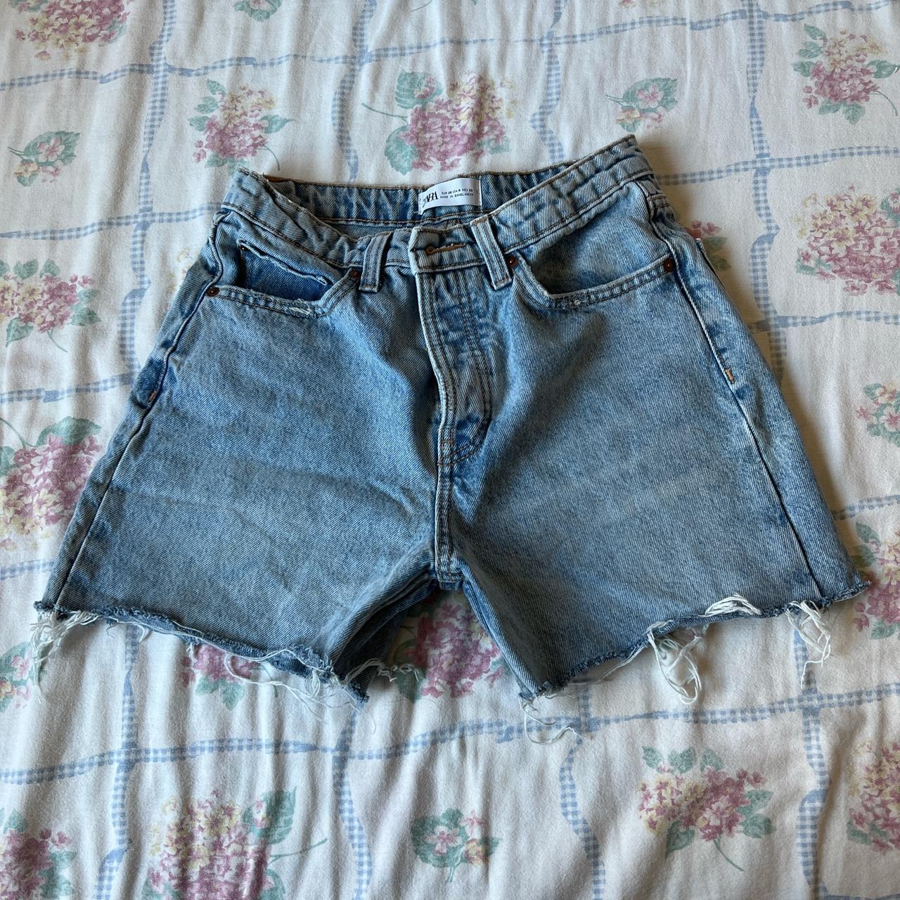 Zara Women's Blue Shorts | Depop