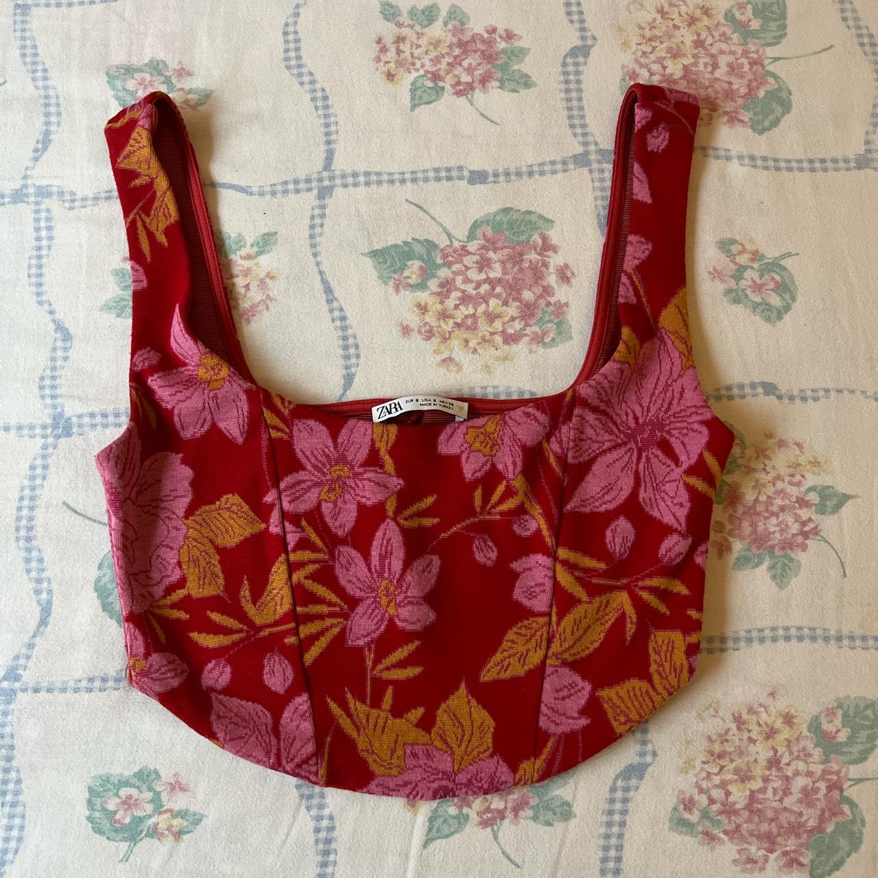 Zara Women's Pink Croptop Depop