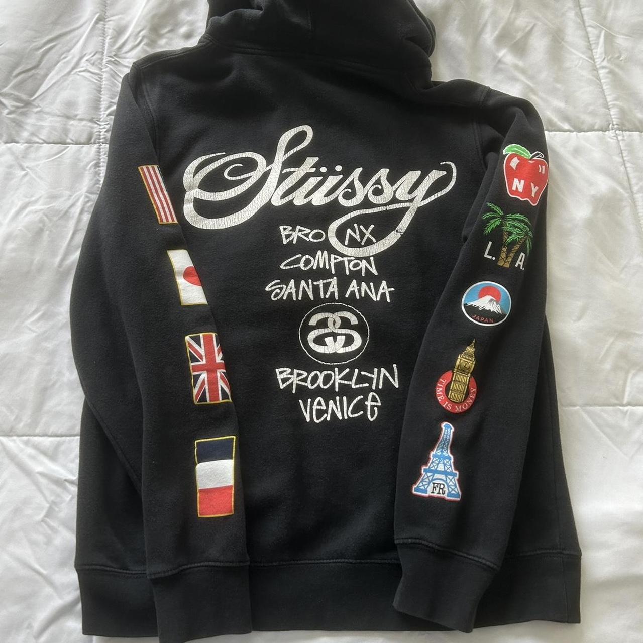 STUSSY DOUBLE FACE LABEL ZIP HOODIE STUSSY DOUBLE FACE LABEL ZIP