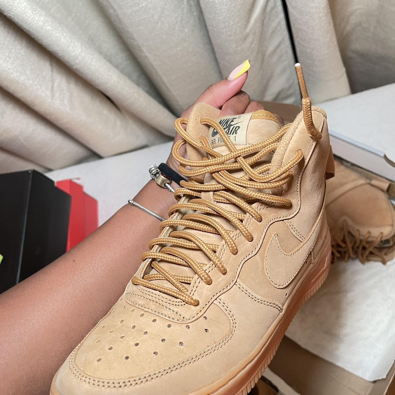 Nike Air Force 1 High Wheat (2016) (Women's) - Depop