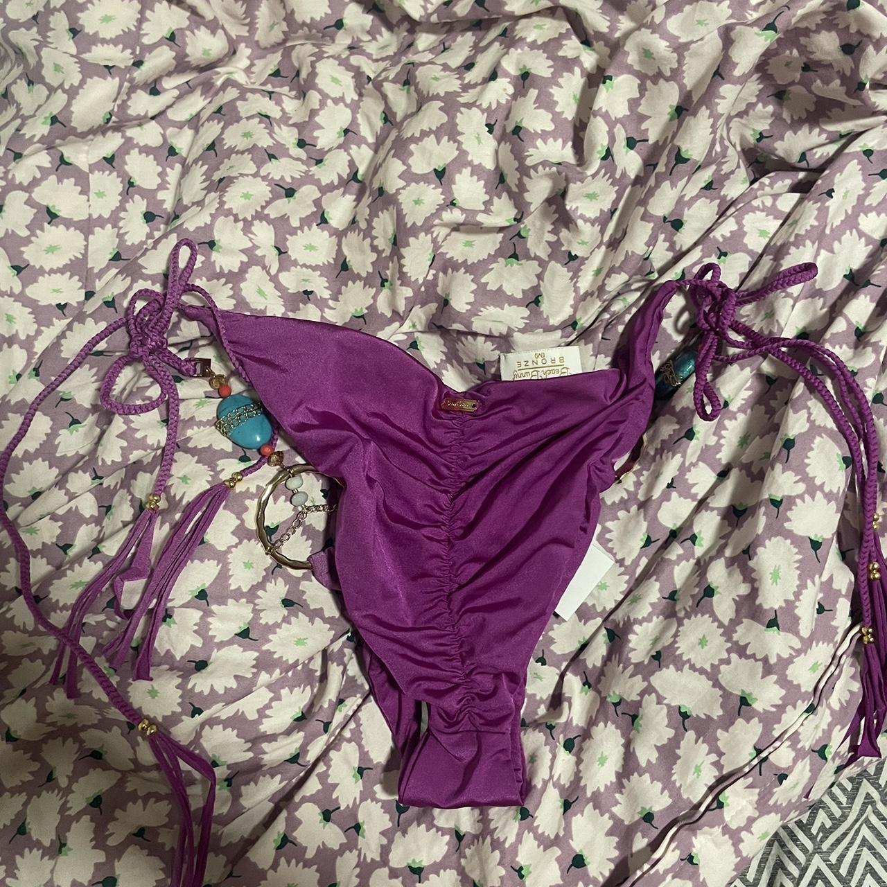 Beach Bunny Women S Purple Bikini And Tankini Bottoms Depop