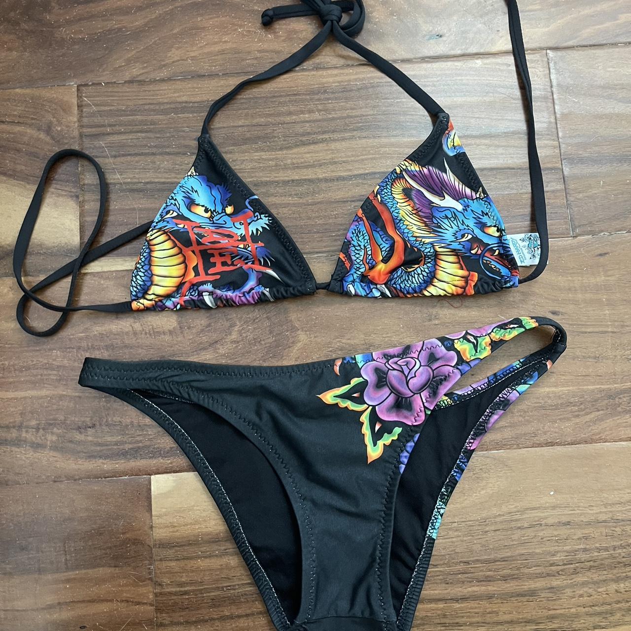 New ed hardy bikini perfect condition so trendy depop
