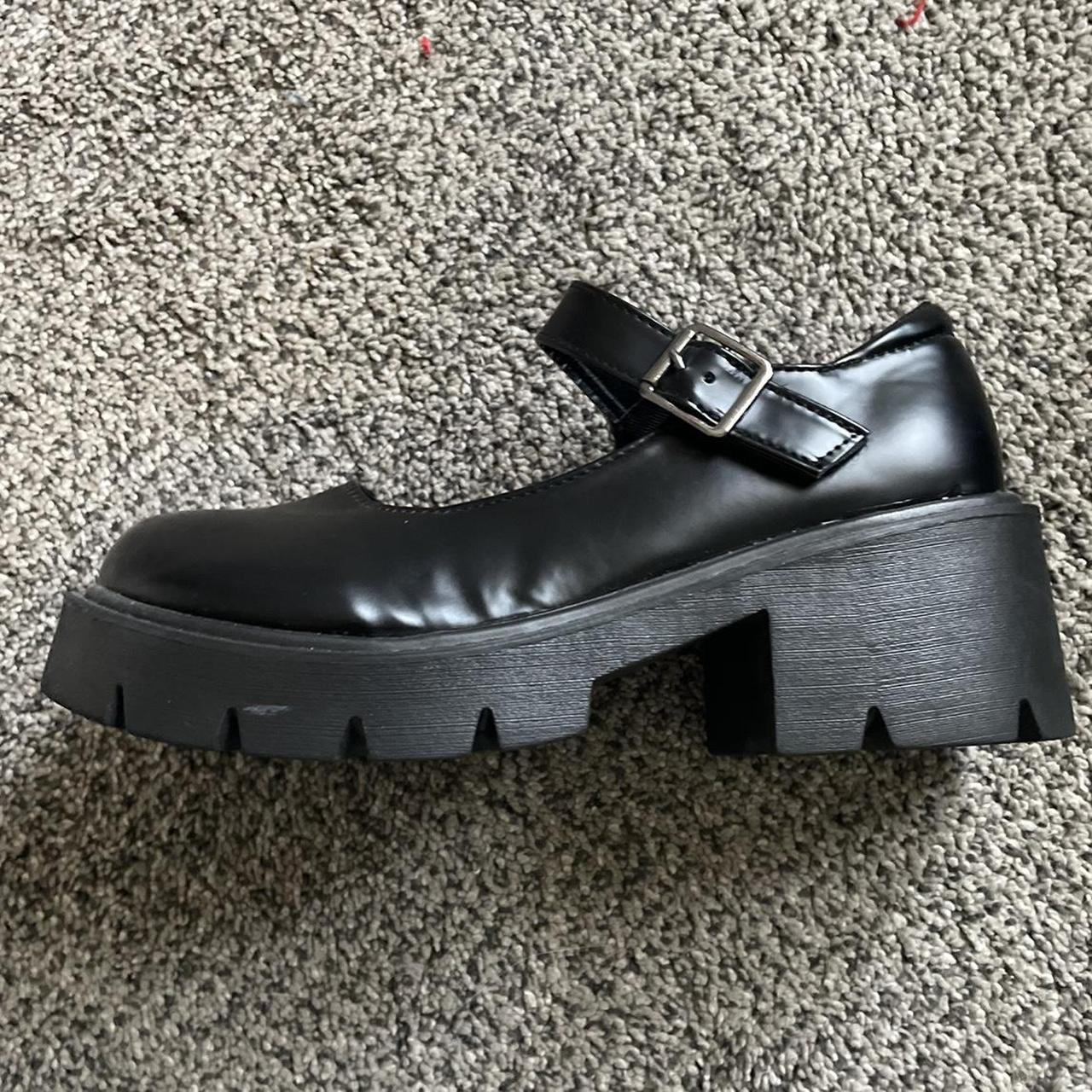 Black Mary Janes - Size 8w - - Brand unknown, used... - Depop