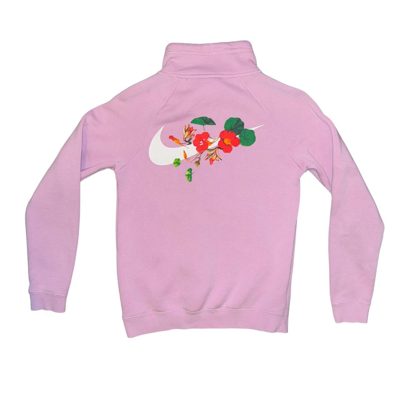 nike floral half zip