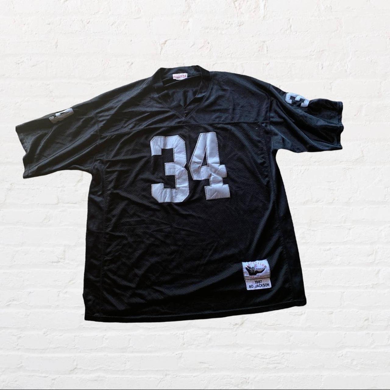 Mitchell Ness X NFL Raiders Bo Jackson Black T-Shirt