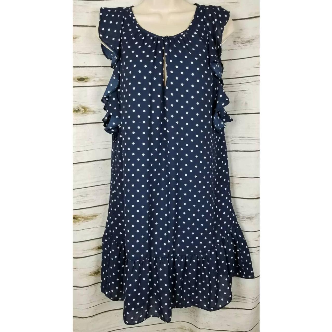 J crew navy 2025 polka dot dress