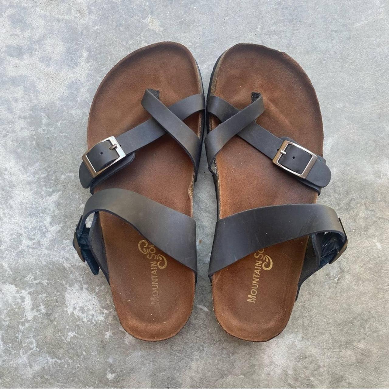 Mountain Sole leather sandals Birkenstock style Depop