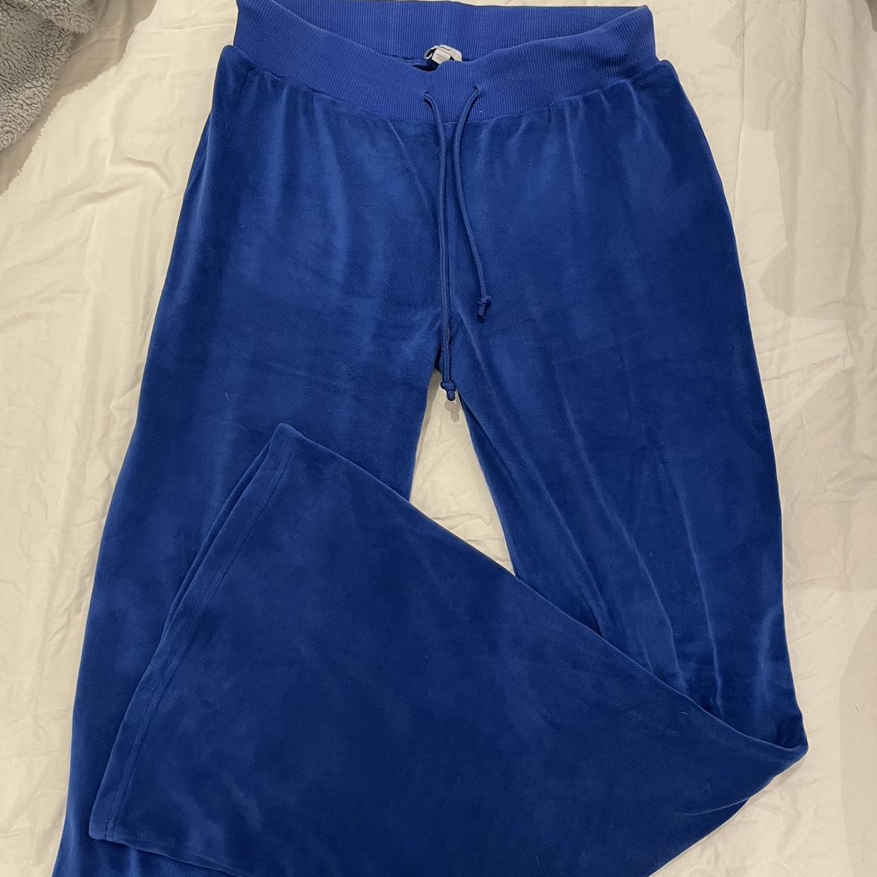 dark blue velour pants from subdued - barely worn... - Depop