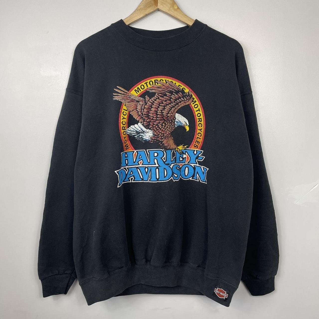 Harley-Davidson 1990 Sweatshirt, Vintage 90s, Double... - Depop