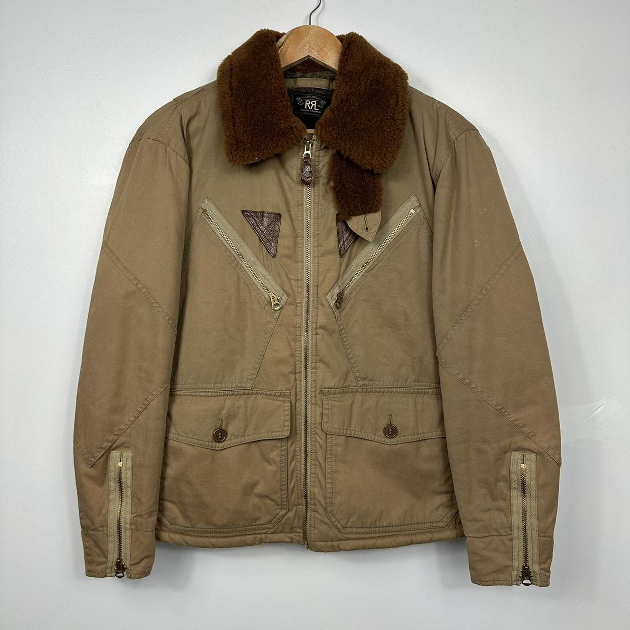 RRL Double Ralph Lauren Shearling Jacket, Flight... - Depop