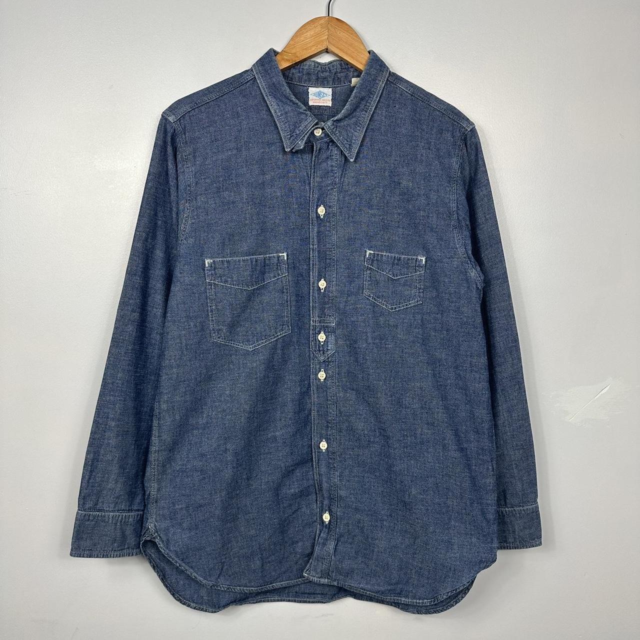 LVC Levi’s Sunset Chambray Shirt, Selvedge, Navy... - Depop