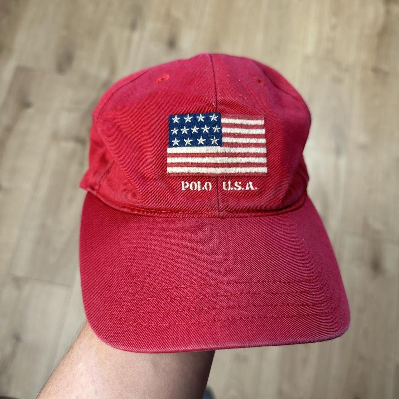 Polo Ralph Lauren Cap Hat US Flag Spell Out OG. Depop