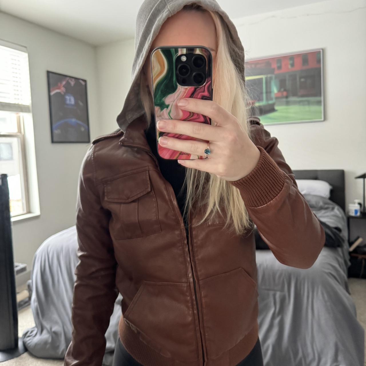 Hurley hot sale leather jacket