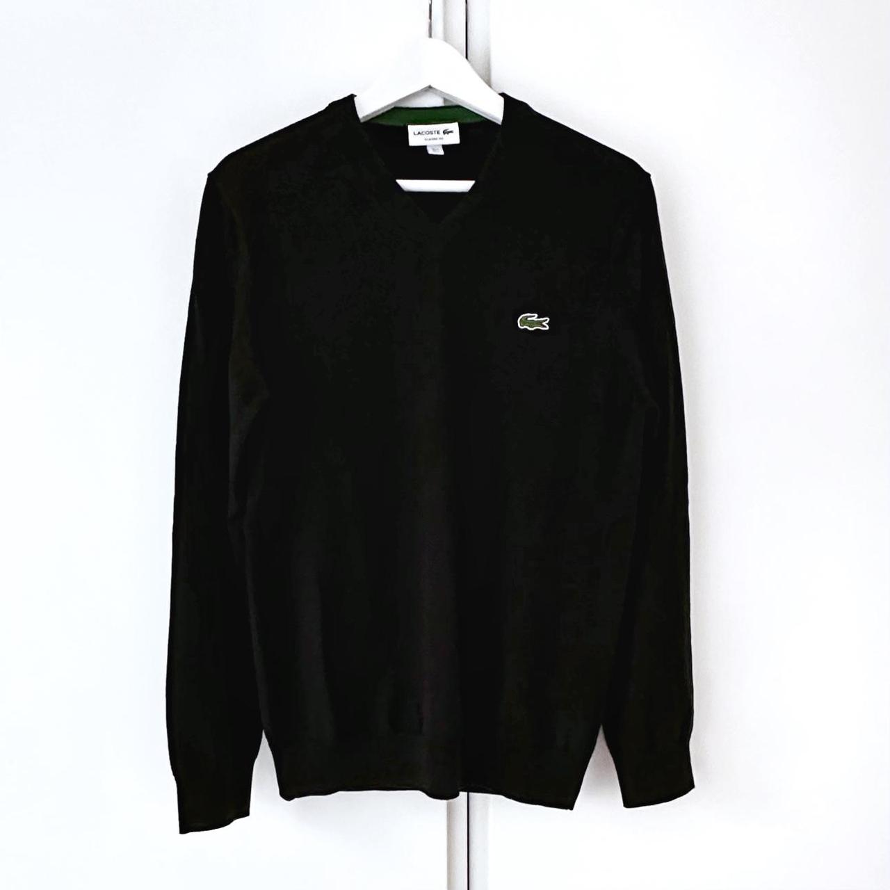 Lacoste Black V neck jumper. Size small. Used but in