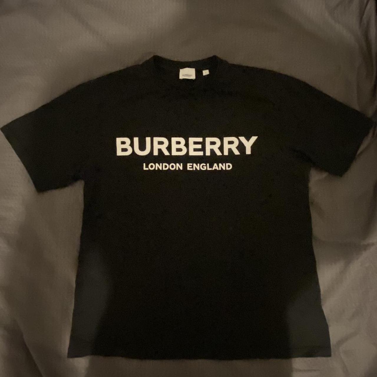 Burberry - Logo Printed Cotton T Shirt Worn... - Depop