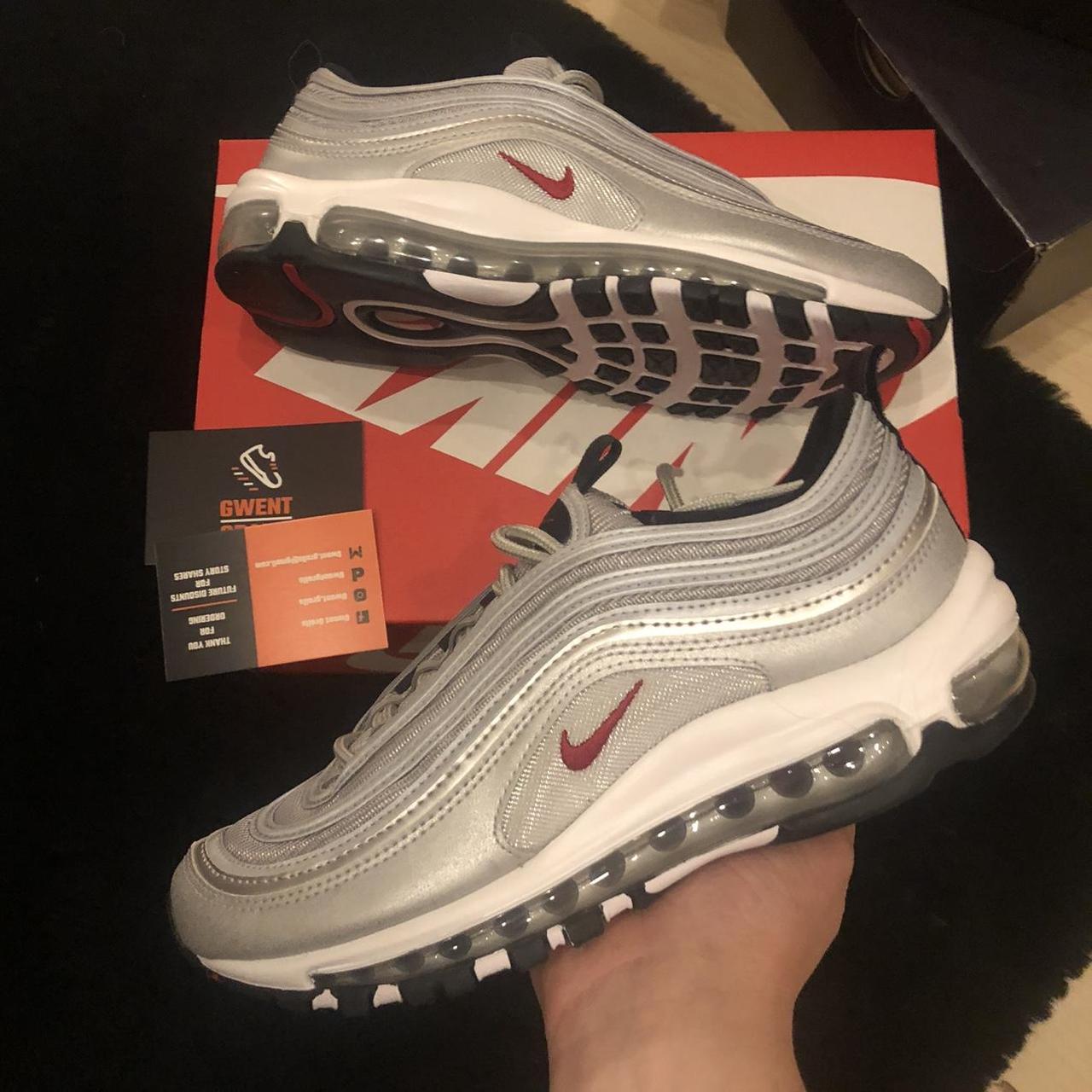 Air max 97 silver hotsell bullet box