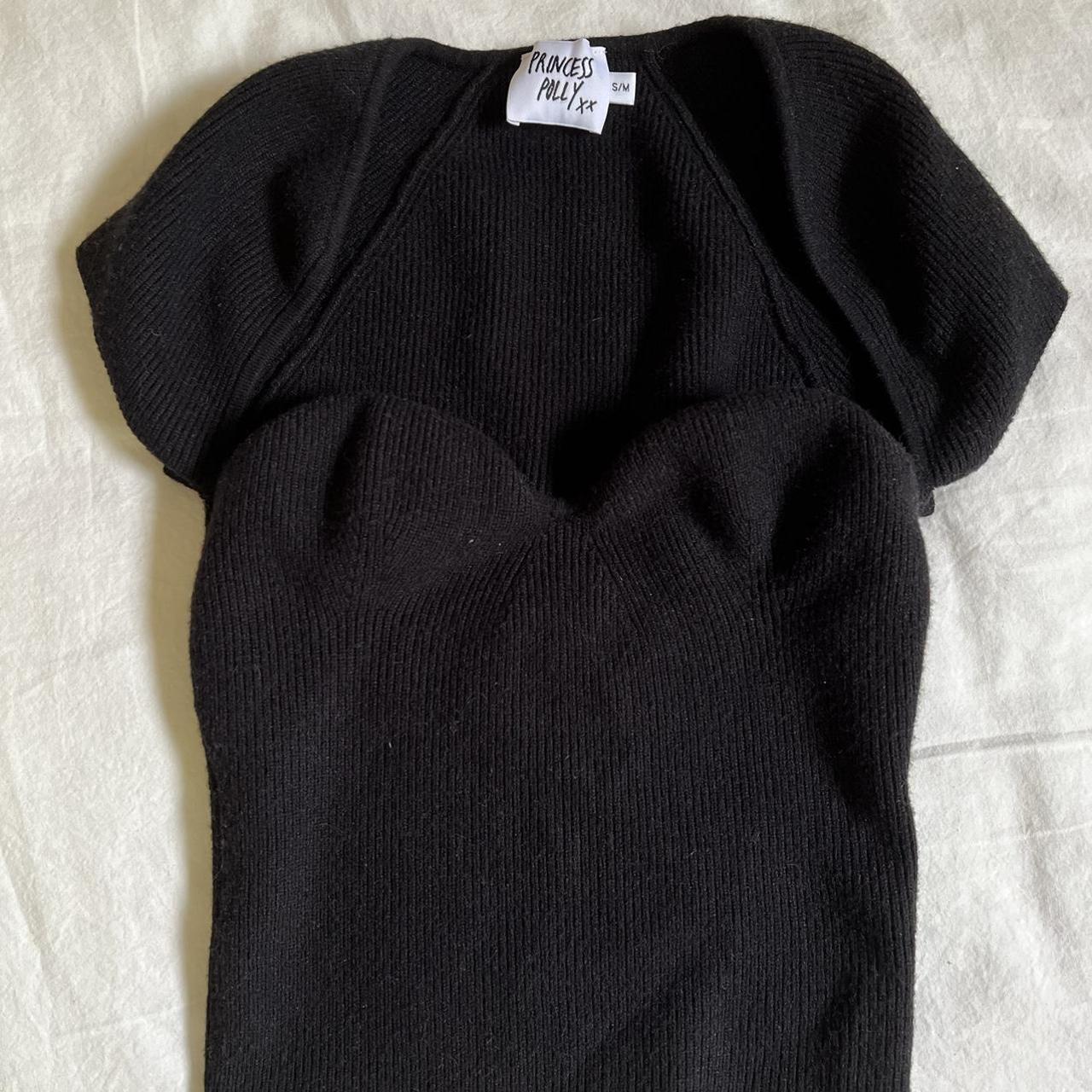 Princess Polly Women's Black Crop-top | Depop