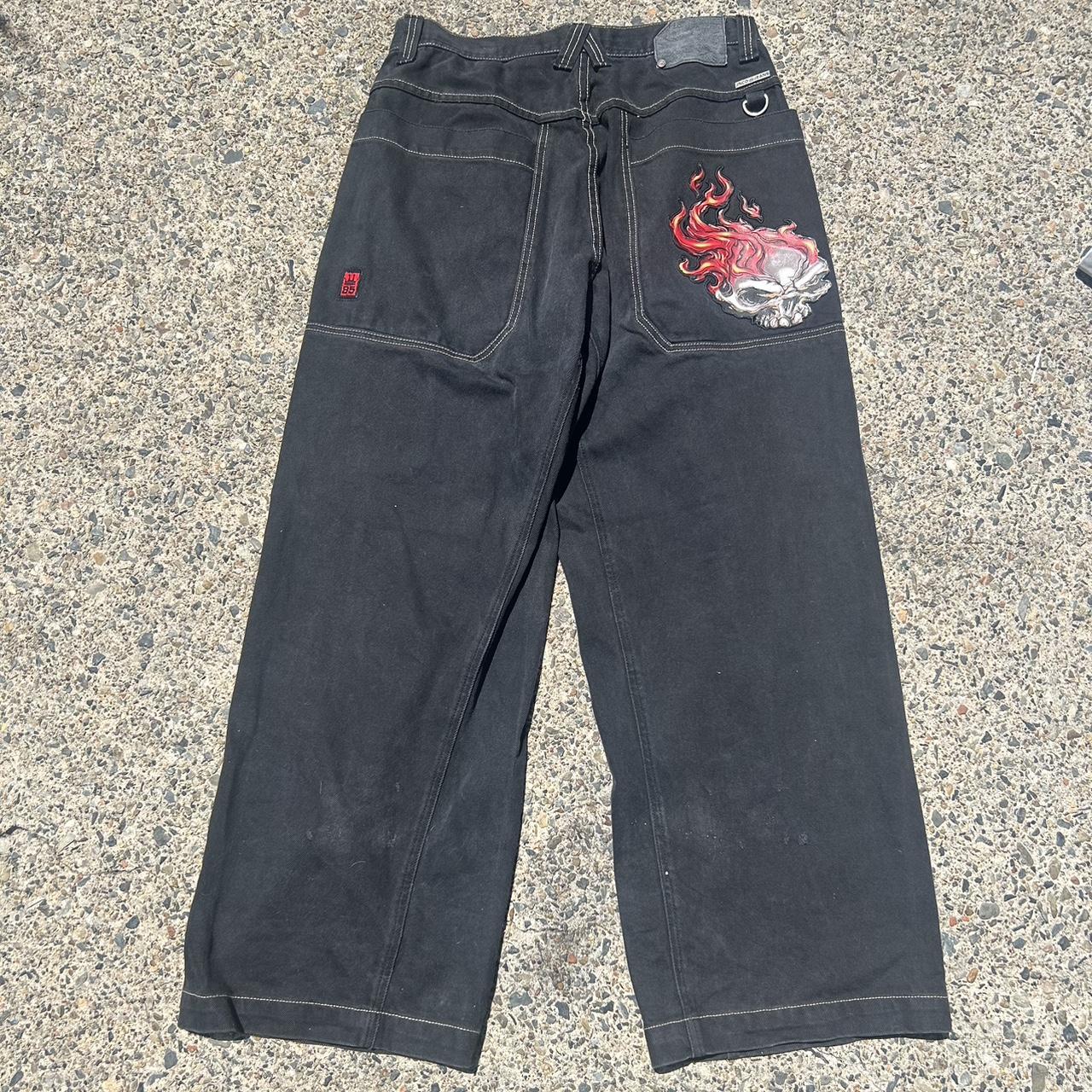 FLAMING SKULL JNCOS super rare jncos in near... - Depop