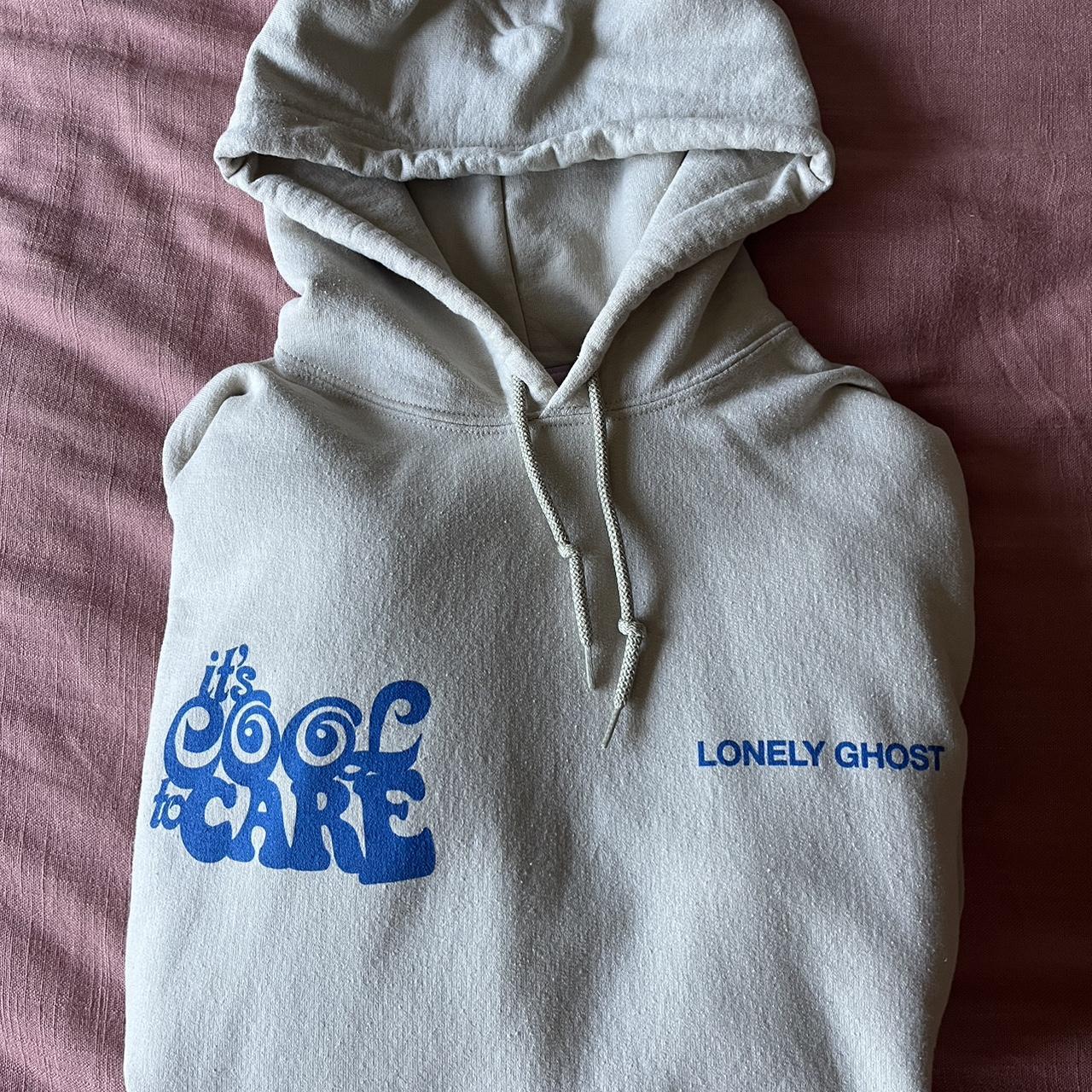 Lonely Ghost hoodie “It’s cool to care” Size medium... Depop