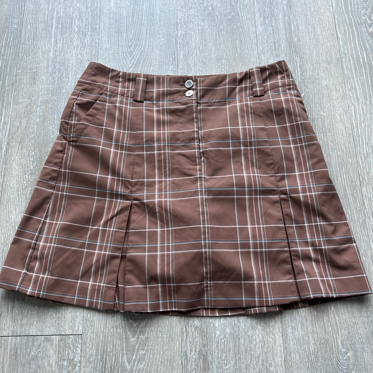 Brown plaid 2025 skirt nike