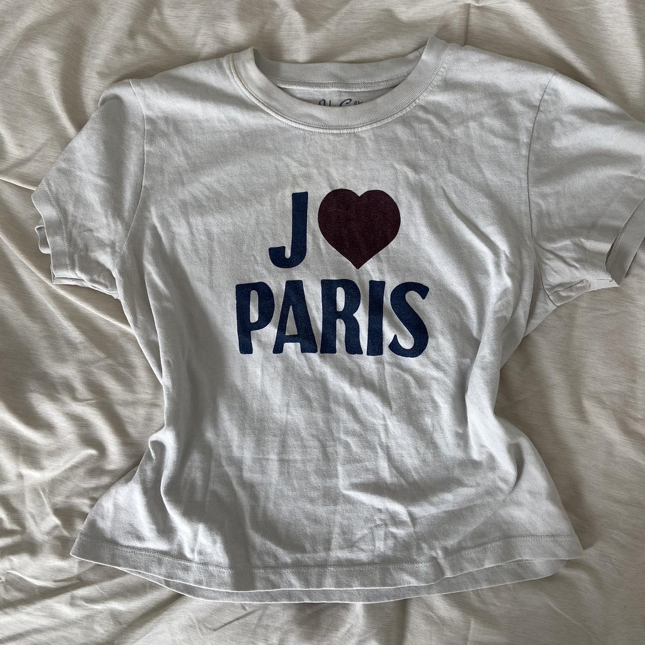 I Love Paris Brandy Melville Baby Tee Only Worn A Depop