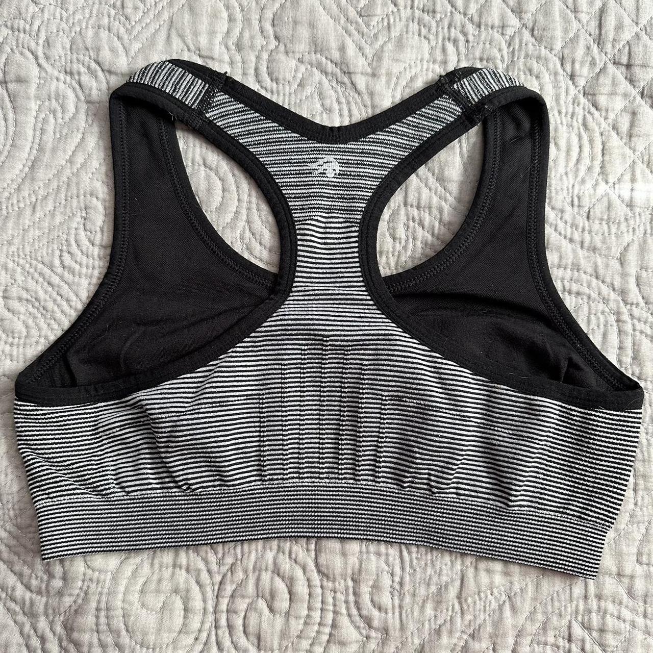 ideology sports bra! size: S black and white - Depop