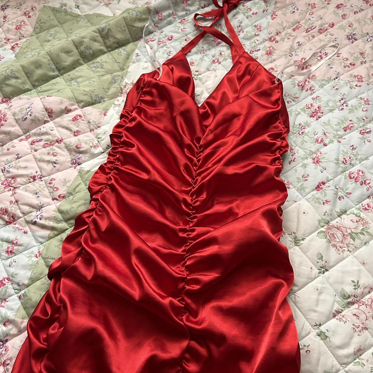 Jessica McClintock Women S Red Dress Depop   P0 