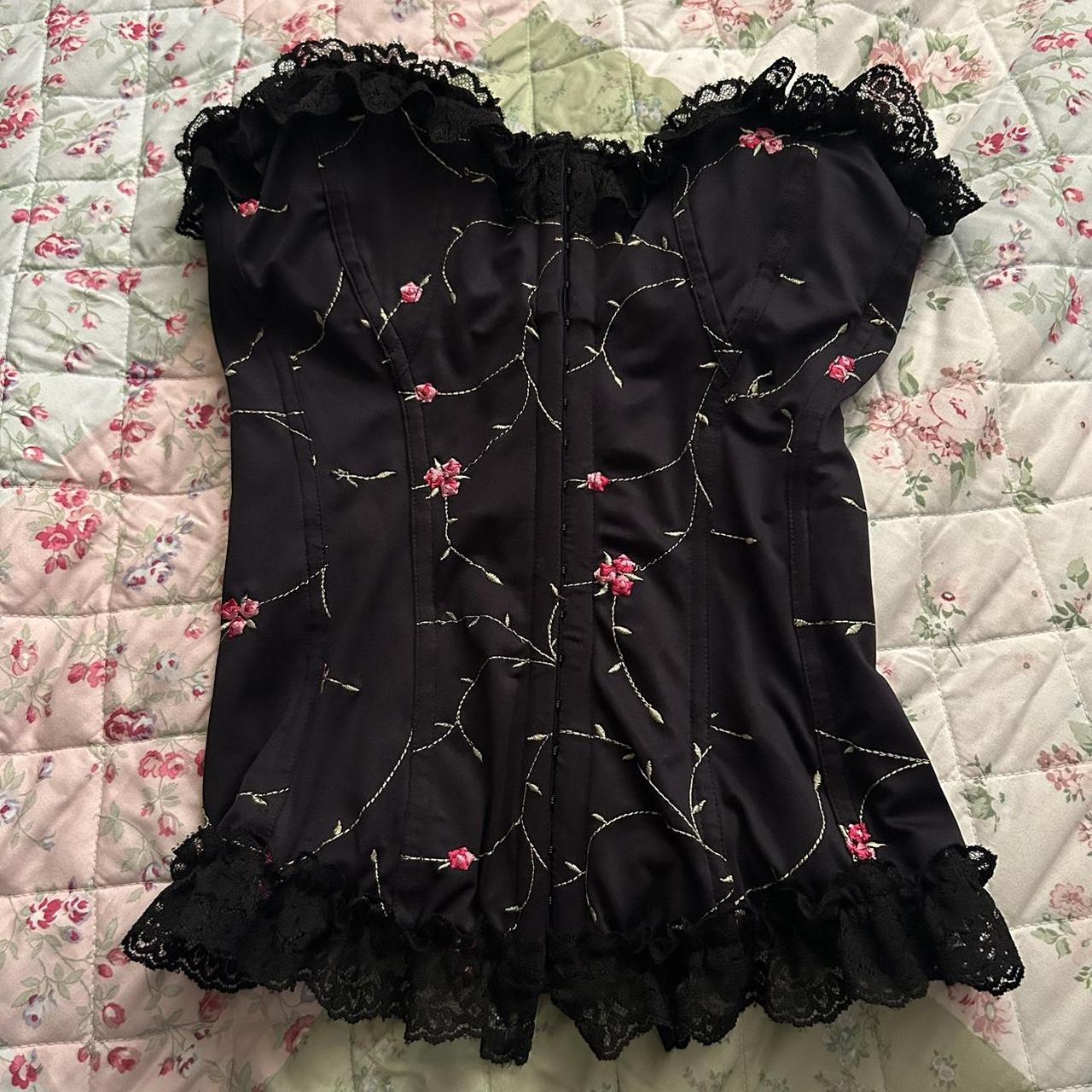 vintage y2k victoria’s secret floral corset... Depop