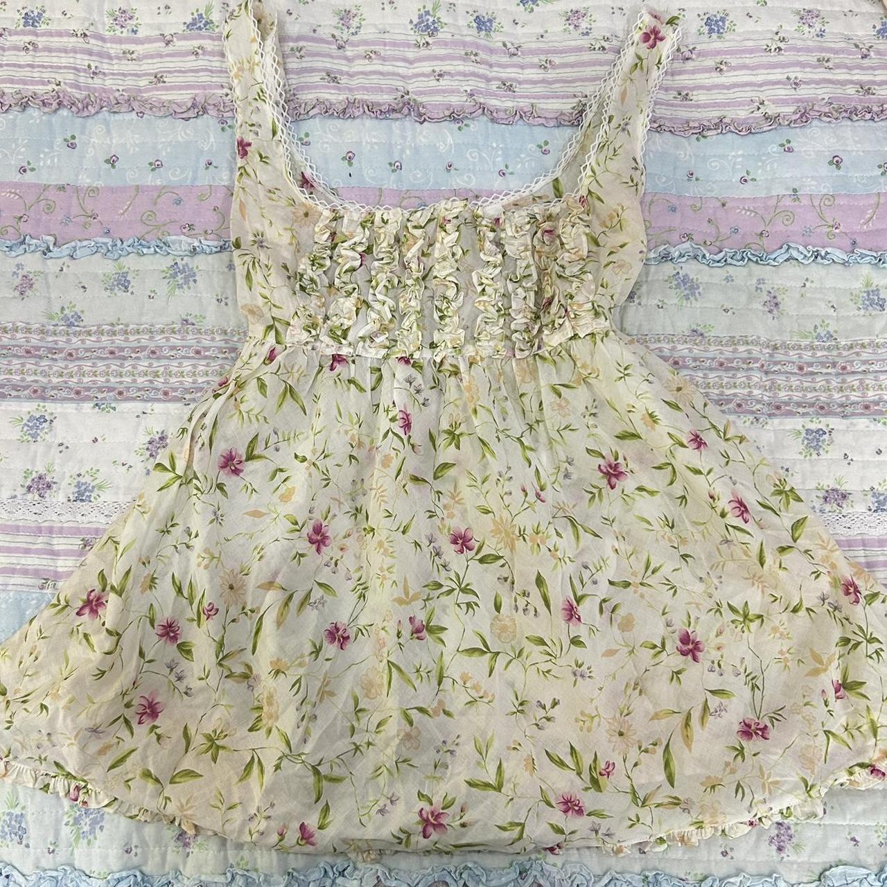 vintage victorias secret country floral babydoll... - Depop