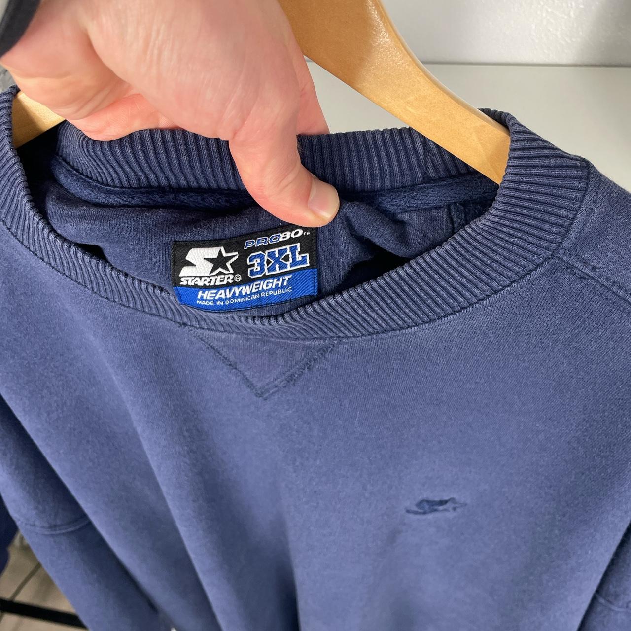 Starter Mens Navy And Blue Sweatshirt Depop 0006