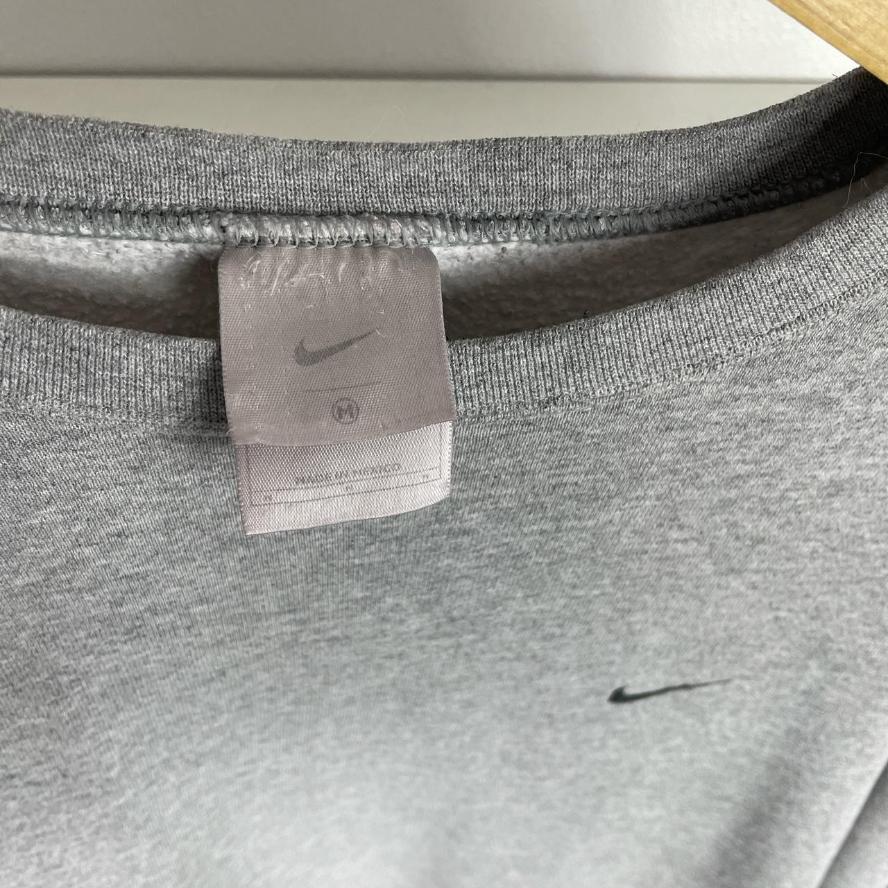 Vintage Nike Grey Swoosh Sweatshirt Medium Really Depop   P0 