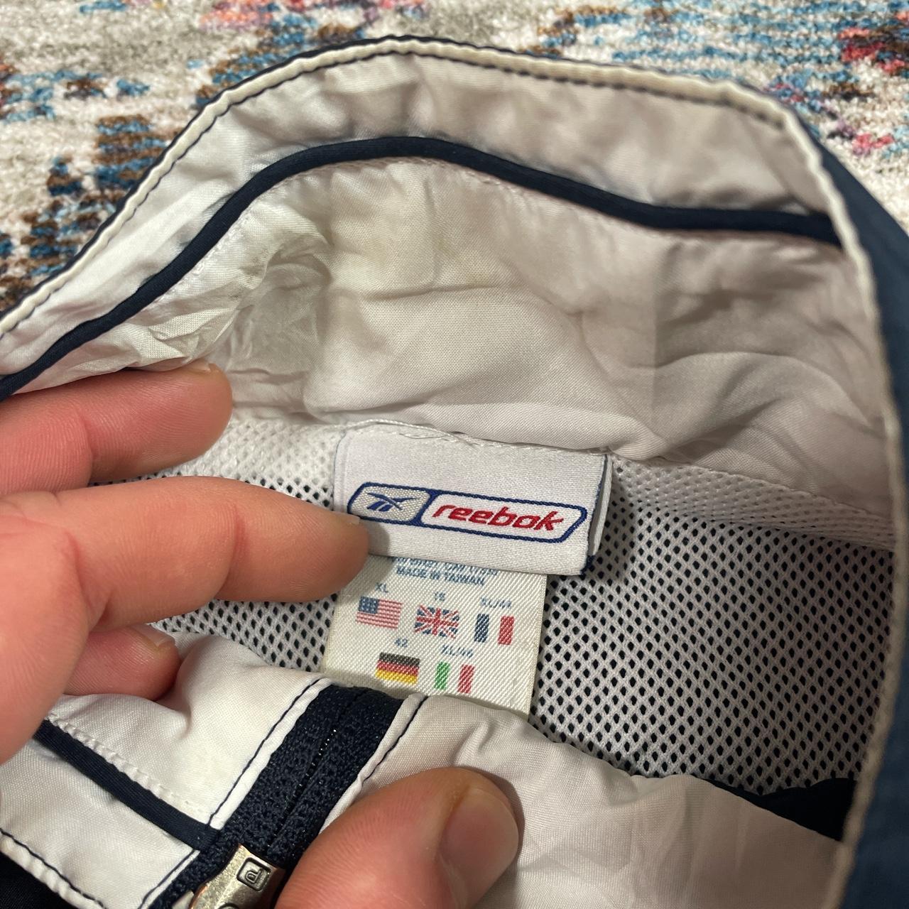 Reebok Men's Navy and White Jacket | Depop