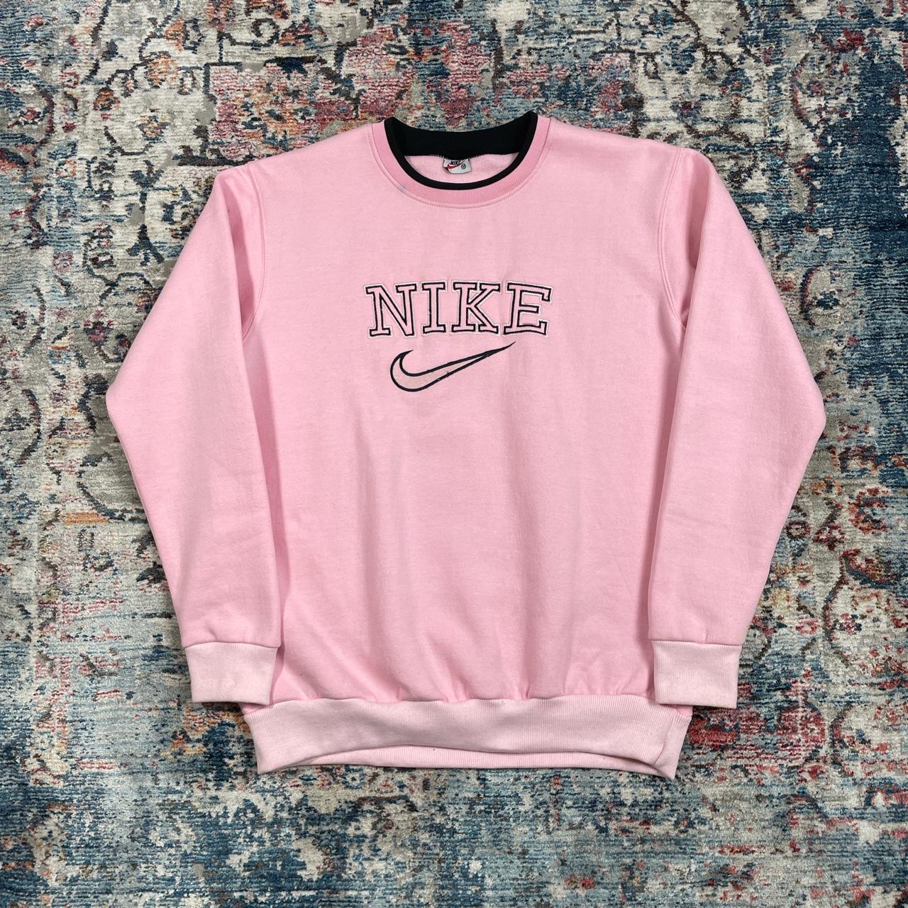 Nike Men's Pink and Black Sweatshirt | Depop