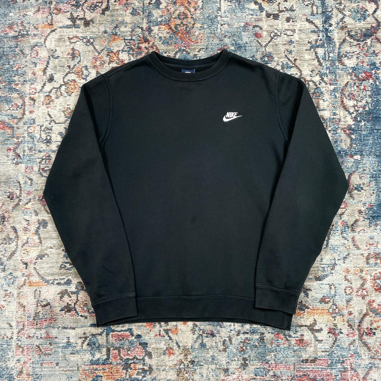 Vintage Nike black swoosh sweatshirt - Medium Nike... - Depop