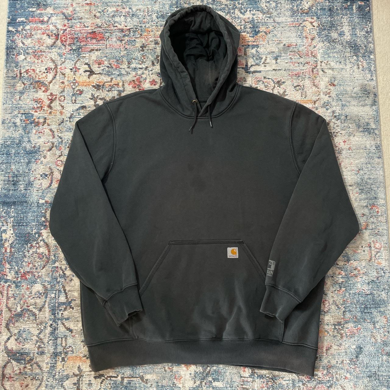 Vintage Carhartt black hoodie - XXL Carhartt black... - Depop