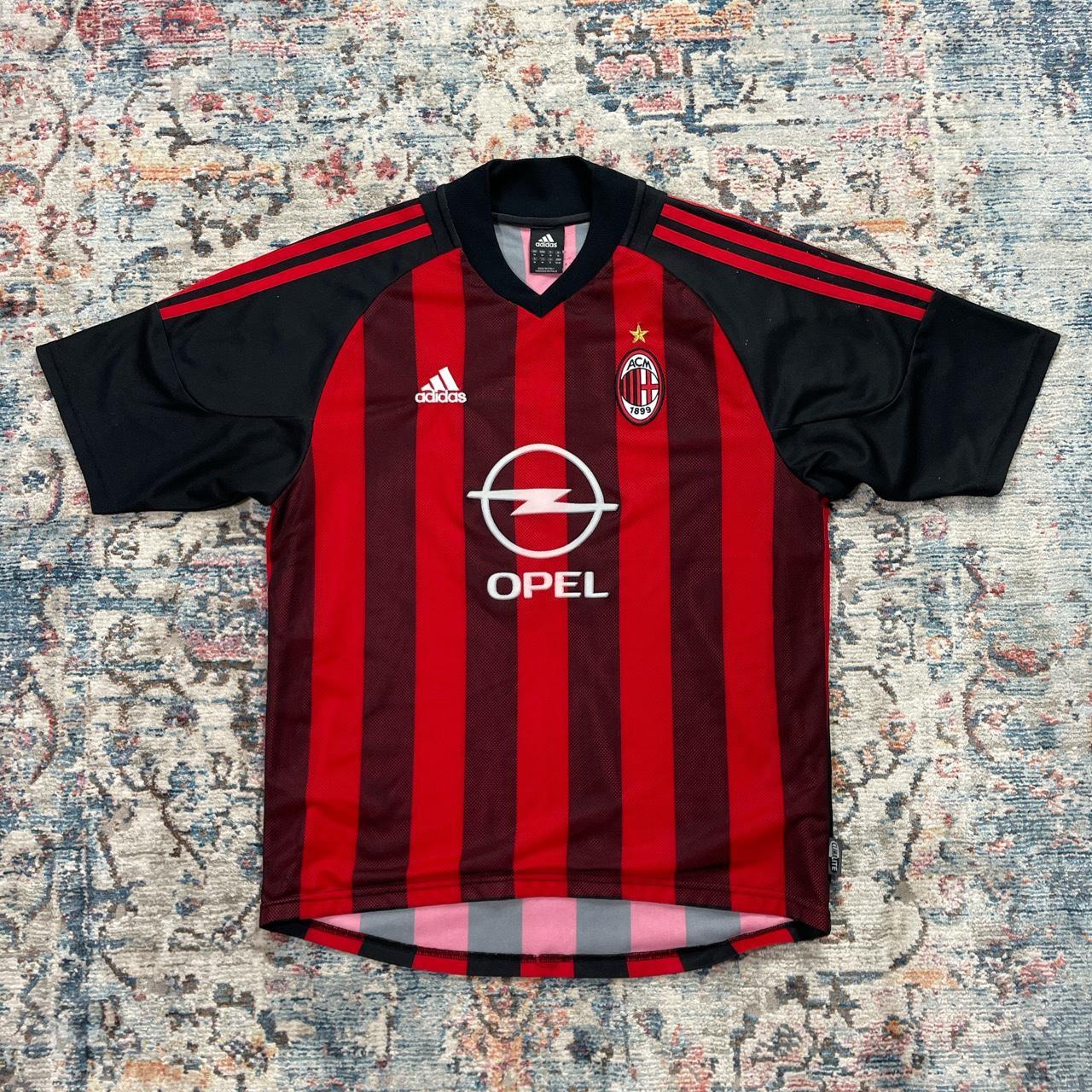 Mens Adidas 14-15 Red AC Milan Soccer Jersey Size Small - Depop