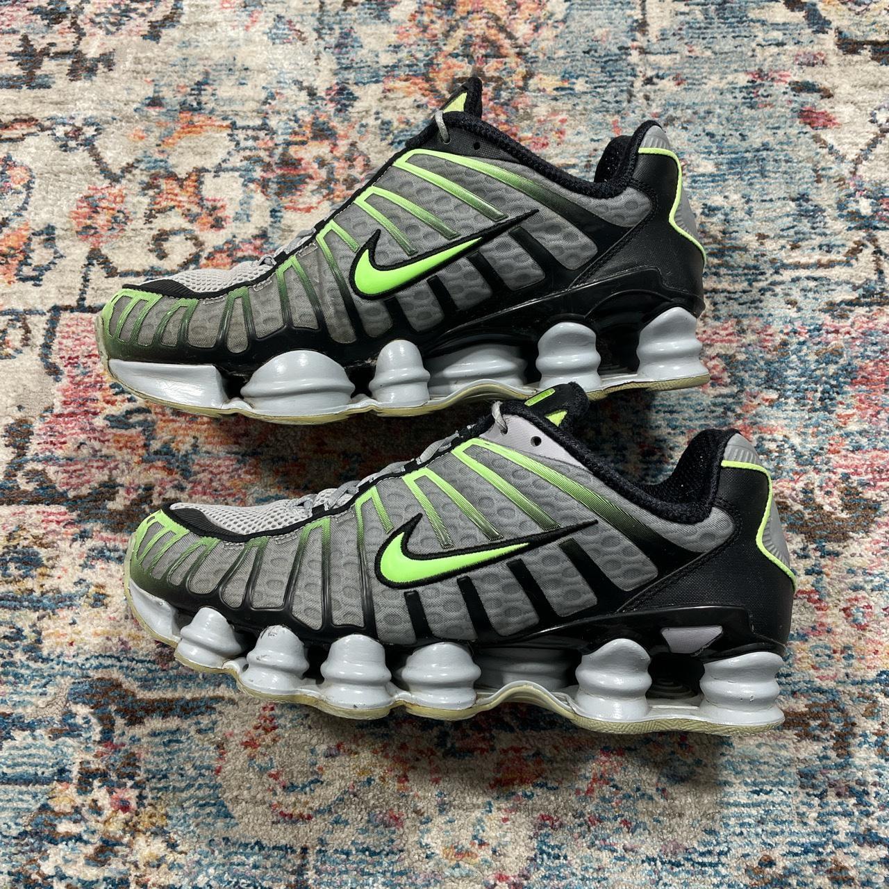 Nike Shox TL Wolf Grey Lime Blast trainers UK. Depop