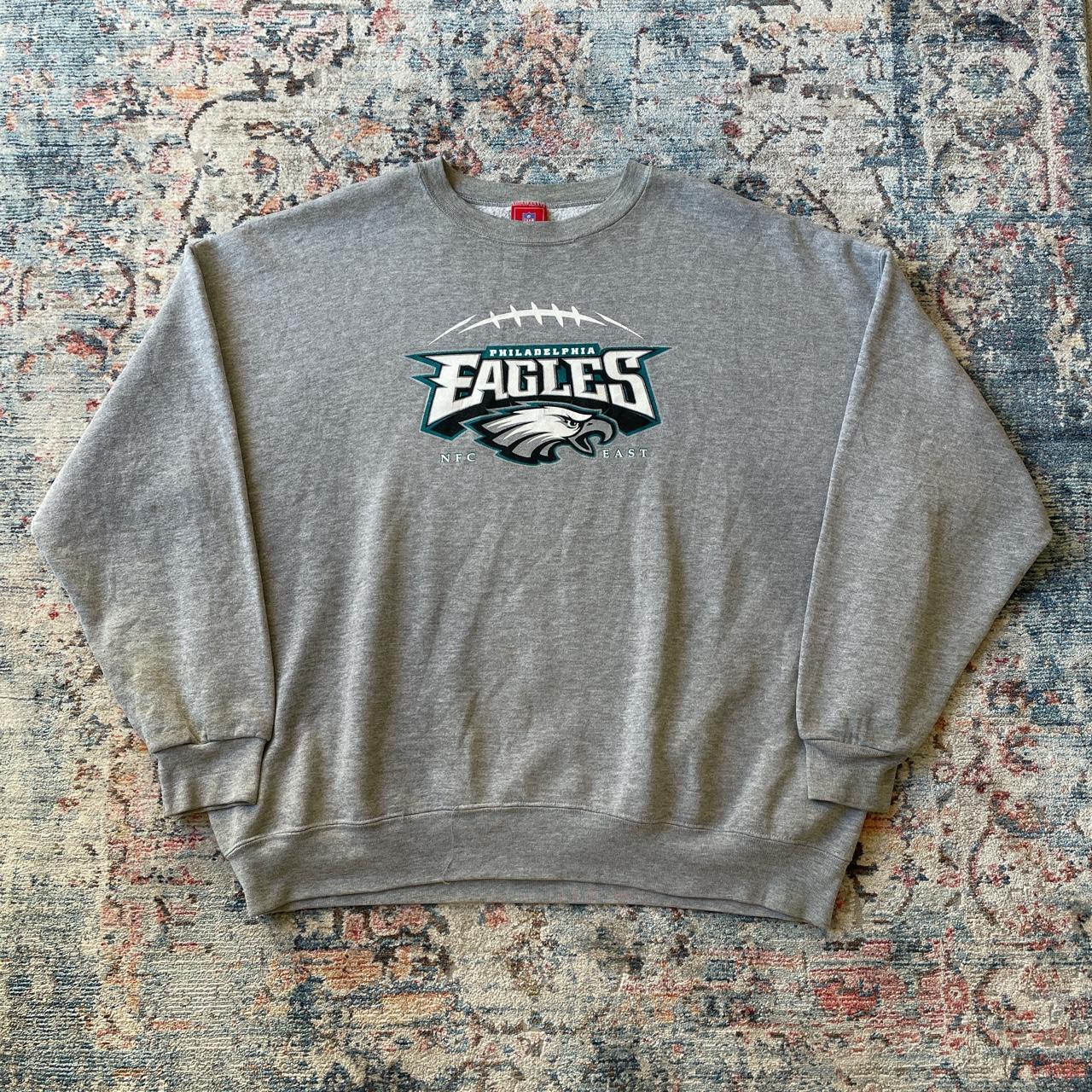 Vintage Eagles NFL grey sweatshirt - XXL Grey NFL... - Depop