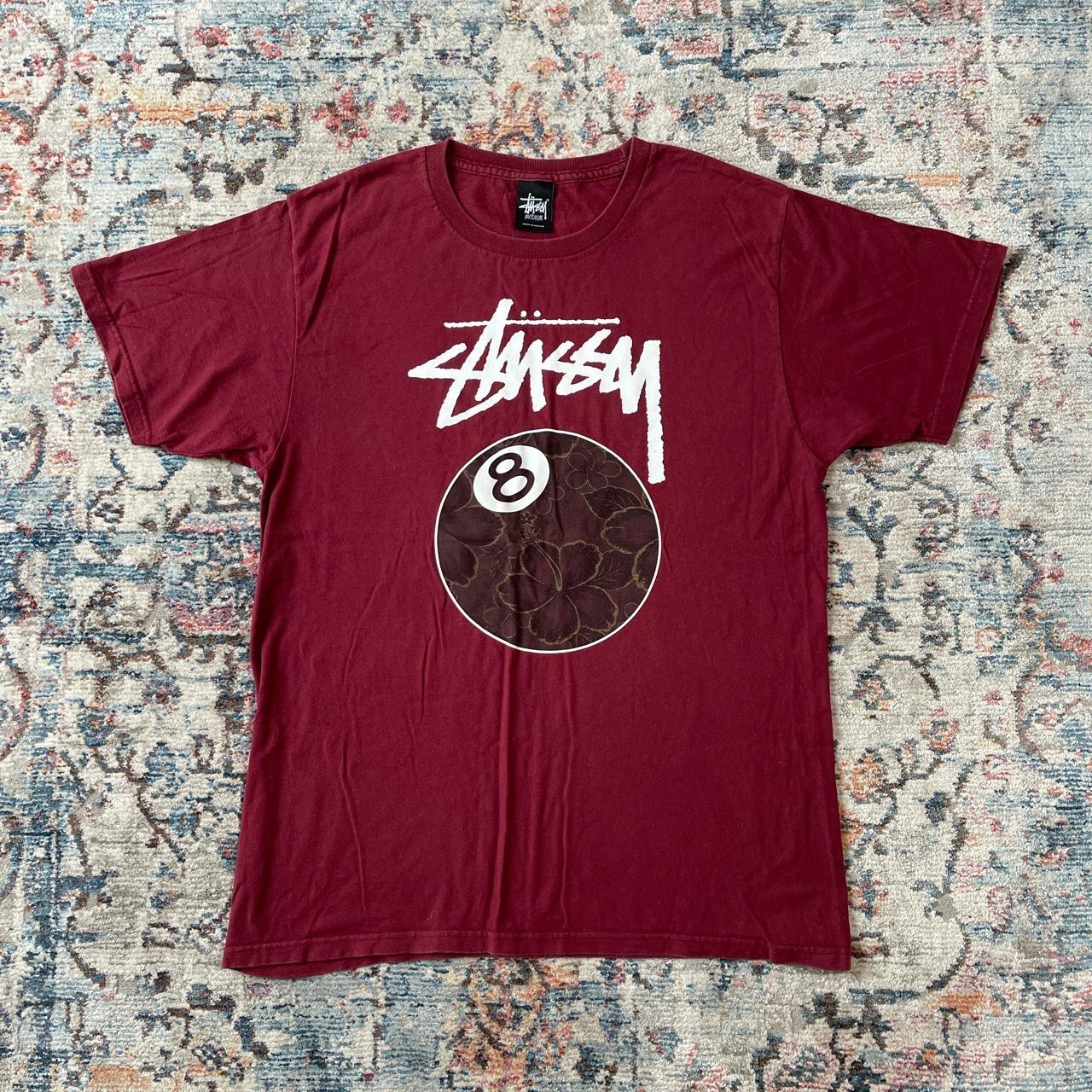 Maroon stussy discount shirt